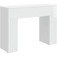 Syfax Mesa de centro Blanco Brillante 102 x 35 x 75 cm