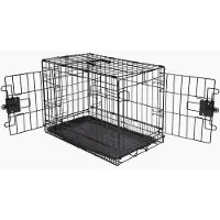 OEM Banco plegable para perros, hecho de alambre, con cajón, doble puerta y color . Dimensiones: 56 x 33 x 40 cm
