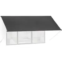 Markenlos 120x350 cm, protección solar para ventanas, protección UV, con cadena, de poliéster y metal, color gris