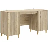 Syfax Escritorio Roble Sonoma 142,5 x 50 x 75 cm Madera de Ingeniería