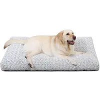 OEM Cama para perros de gran tamaño, lavable, de color gris claro, grande y suave. Ideal para perros grandes y medianos. Base antideslizante. Cama para perros, colchón para perros, cama para mascotas
