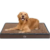 OEM Cama suave para perros, reversible, de color marrón, lavable, adecuada para perros pequeños, medianos y grandes