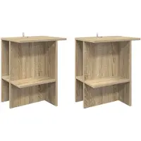 Syfax Mesa de Café 2 pcs Roble Sonoma 40 x 30 x 49 cm