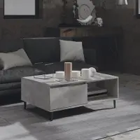 Prolenta Maison Exclusive - Mesa de centro en color gris hormigón, 90x60x35 cm, fabricada en material de madera