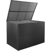 vidaXL Caja de almacenamiento para jardín, color , 150x100x100 cm, de ratán sintético