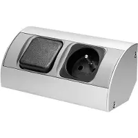 ORNO Enchufe para muebles de bajo, 230V, con interruptor - OR-AE-1302