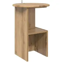 Syfax Mesa lateral Roble artisan Ø 39,5 x 55 cm Madera de Ingeniería