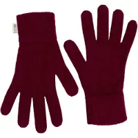 GOBI Cashmere Guantes con dedos 'Essential Knit Cashmere Gloves' burdeos