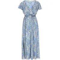 Aleida Vestido azul / marino / amarillo claro / oro