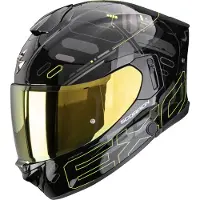 Scorpion EXO-530 Air Fond Casco Integral Negro/Amarillo neón L unisex