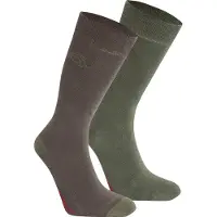Craghoppers - Nosilife Travel Twin Pack Socks - Calcetines de trekking size 36-38, oliva