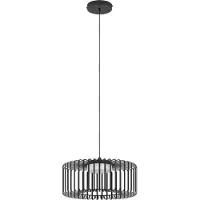 Eglo Smart LED Pendelleuchte Ginestrone-Z Schwarz Ø45cm 22W 2450lm RGBTW 2700-6500K Dimmbar App Alexa Google Zigbee Bluetooth