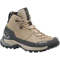 Salewa - Zapatillas de senderismo Mujer - Puez Leather Mid Ptx W Quicksand/Onyx para Mujer de Cuero - Talla 40,5 - Beige