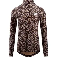 Eivy - Ropa interior térmica mujer - Journey Top Leopard de Lana - Talla XS - Marrón