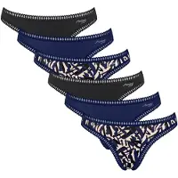 Sloggi Tanga beige / azul oscuro / negro