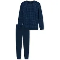 Schiesser Pijama largo ' Nightwear Serie ' navy / azul cian