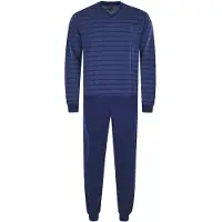 Hajo Pijama largo azul / azul oscuro