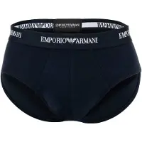 Emporio Armani para hombre. EM000258_AF14132 Set 3 Slips de Punto Elástico marino (XL), Homewear, Algodón, outlet 2026.