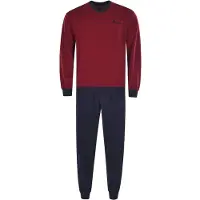 Hajo Pijama largo navy / rojo / rojo vivo