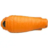 Big Agnes - Torchlight Exp 0 - Saco de dormir de plumas size Long - Bodysize: 198 cm, tangelo /verde