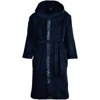 Emporio Armani para hombre. EM002255_AF14986 Albornoz de rizo con logotipo en el borde marino (M), Homewear, Algodón, outlet