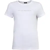 Emporio Armani para mujer. EW000408_AF13033 Camiseta Homie blanco (XS), Homewear, Algodón, outlet 2026.