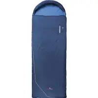 Grüezi Bag - Biopod Wolle Camp Cotton Comfort - Saco de dormir fibra sintética size bis 191 cm Körpergröße - 225 x 80 cm, azul