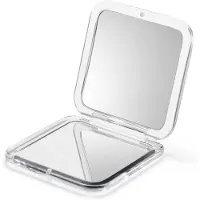 INF Espejo de Maquillaje Blanco con Aumento 20X - Espejo de Bolsillo Plegable Compacto de Doble Cara para Viajes