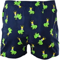 Happy Shorts Calzoncillo boxer 'Frosch' azul oscuro / amarillo / verde