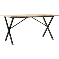 Syfax Mesa de comedor marco X madera maciza pino acero 160x80x75,5 cm