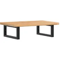 Syfax Estante de lavabo de pared de acero y madera maciza de roble
