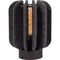 Lucide Lámpara de mesa negra gris E27 Rafal