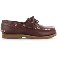 Timberland para mujer. TB0A2Q9XEIW1 Náuticos de piel clásicos marrón (38.5 W), Plano, Cordones, Casual, outlet 2026.