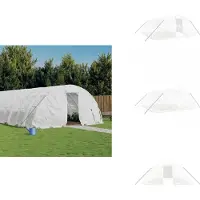 vidaXL Invernadero con estructura de acero, blanco, 30 m², 6x5x2,3 m - Invernaderos