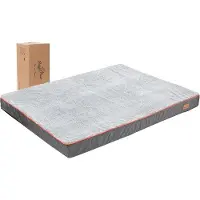OEM Cama ortopédica para perros, color gris, 95x70x8 cm, antideslizante, lavable