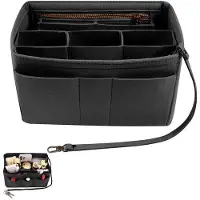 OEM Organizador de bolsillo de fieltro, con compartimentos y cremallera