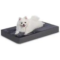 OEM Cama ortopédica para perros, tamaño mediano, impermeable, color gris oscuro, 88x55x7 cm