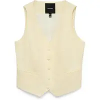 Vero Moda Chaleco para traje amarillo / blanco
