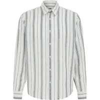 We fashion Camisa azul oscuro / blanco