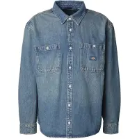 Dickies Camisa manga larga MECHANIC DENIM SHIRT LS KHAKI TINTED BLUE hombre - Azul - EU M