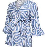 Mamalicious Blusa azul / blanco