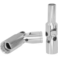 Ks Tools , llave de vaso de 3/8", Chromeplus, de 12 caras, con articulación, de 17 mm (918.4858)