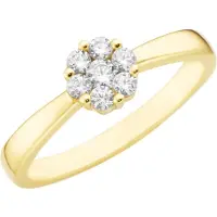 Smart Jewel Anillo oro / transparente