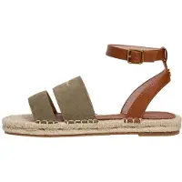 Pepe Jeans para mujer. PLS900010 Sandalias de Piel Auri Street verde caqui (39), Marrón, Plano, Hebilla, Casual, outlet 2026.
