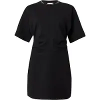 Calvin Klein Jeans Vestido 'Milano Draped' negro / blanco