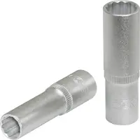Ks Tools 917.397, 3/8", 12 puntas, 10 mm, acero cromo vanadio, conforme a las normas DIN 3120, ISO 1174, DIN 3124, ISO 2725, 63 mm