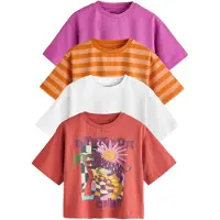 Next Camiseta lila / naranja / rojo / blanco