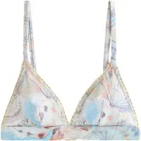 Next Top de bikini beige / azul claro / malva / blanco