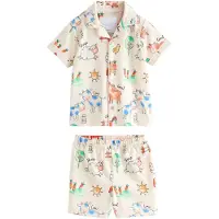 Next Pijama beige / azul / verde