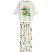 Next Pijama marfil / verde